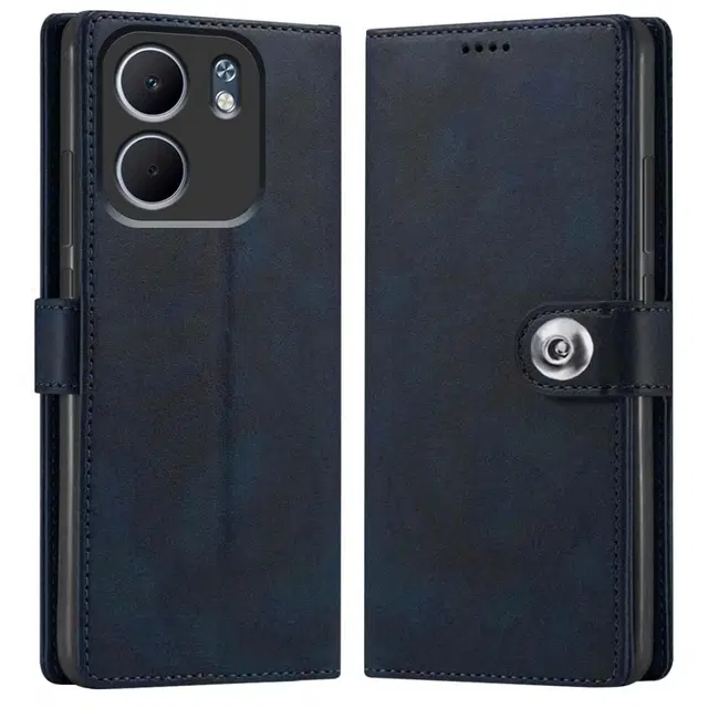Artificial Leather Flip Cover For Oppo Cph2733 / A5X 5G, Blue