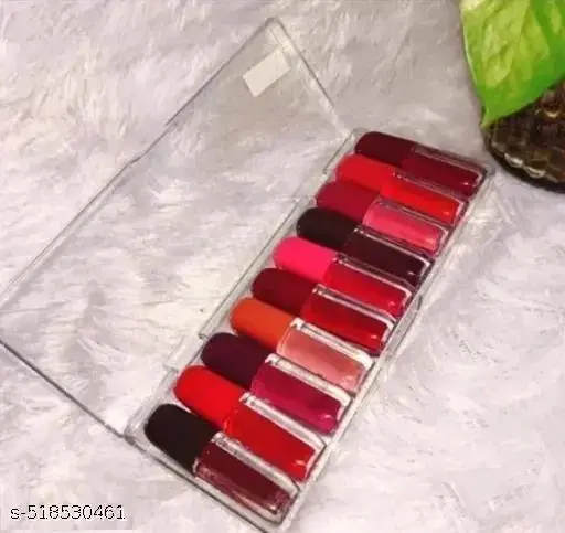 Professional Beauty Colors Sensational Pocket Mini Lipsticks Set - 10Pcs Long Lasting, Waterproof Matte Finish Lipstick Combo.