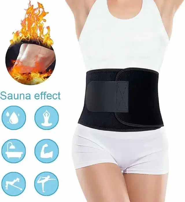 Tummy Fat Loss Belt for Men & Women, Black