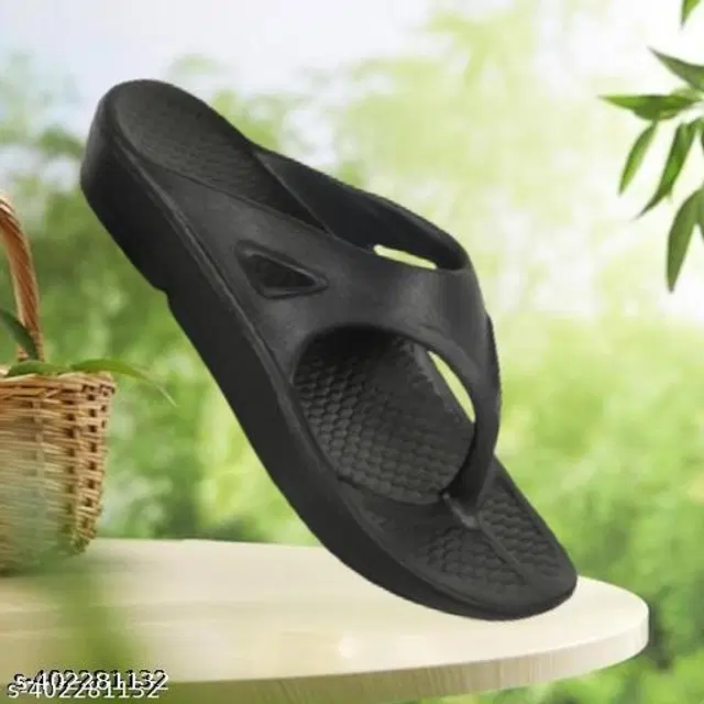 Flipflops for Women (Black, 5)