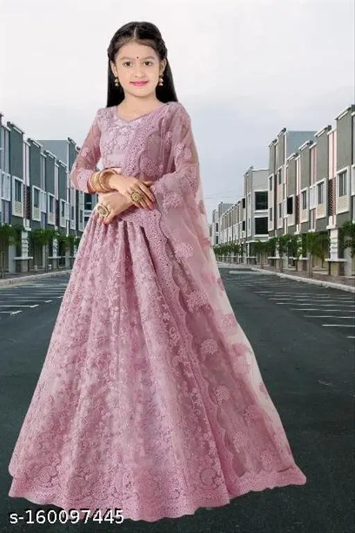 Lehenga Choli for Women (Pink, 3-4 Years)