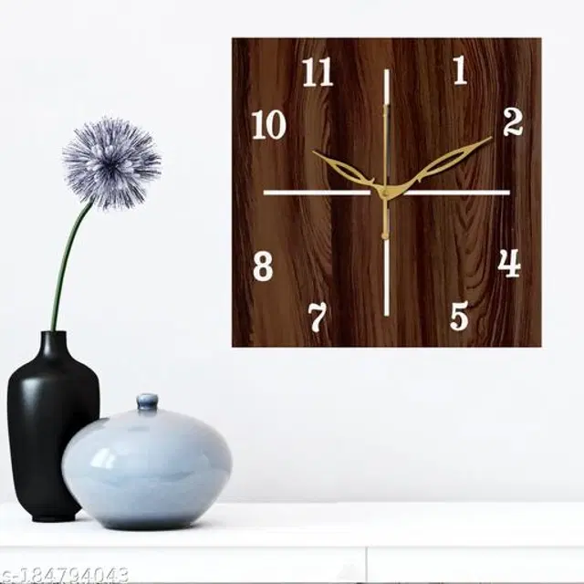 Wooden Wall Clock, Brown