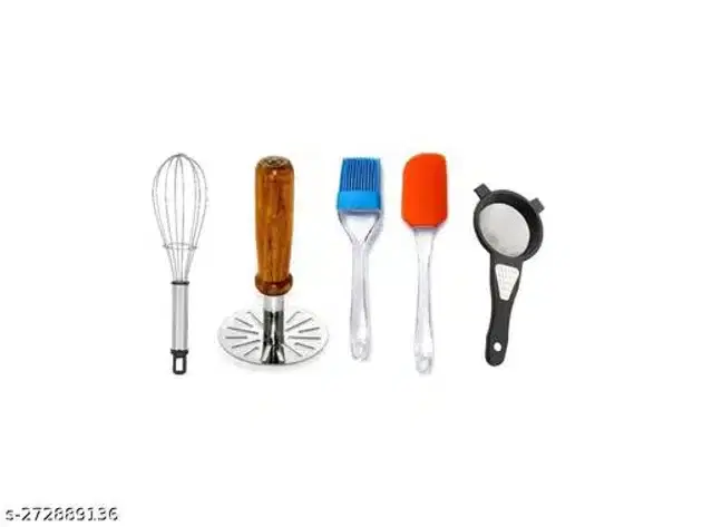 Stainless Steel Kitchen Tools Set, Multicolor, Set of 5