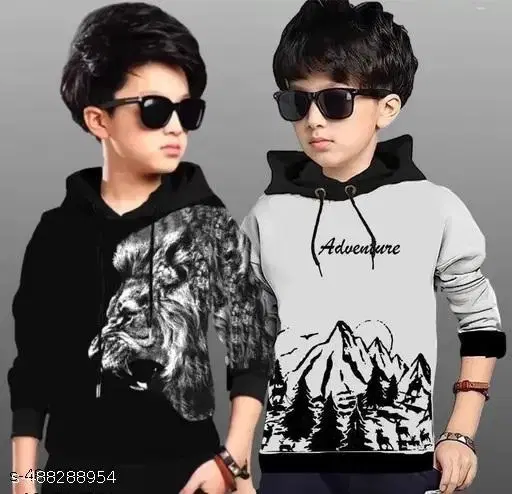 Cotton Clothing Set for Boys, Black, Pack of 2 (2-3 Years)