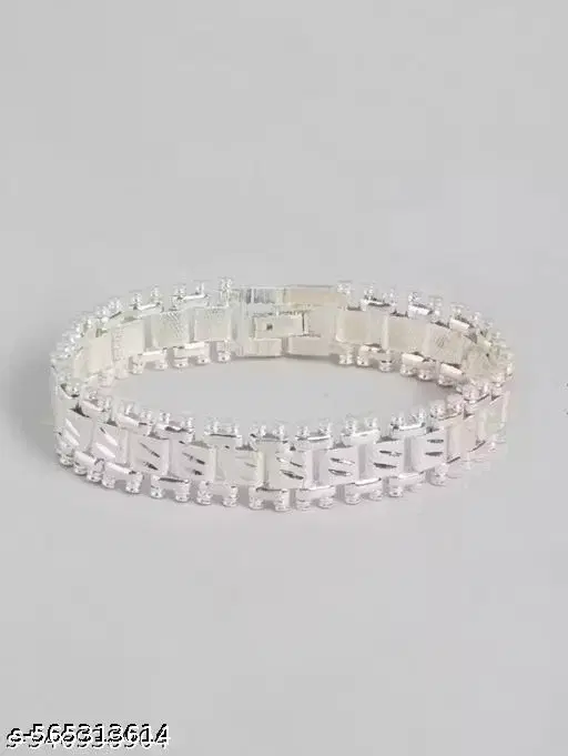Oxidised Silver Plated Men's Bracelet, One Size