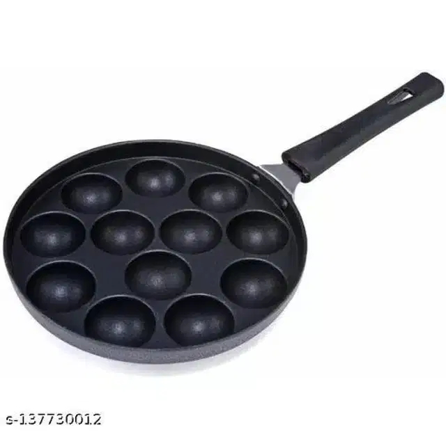 Aluminium Appam Maker with Lid, Silver