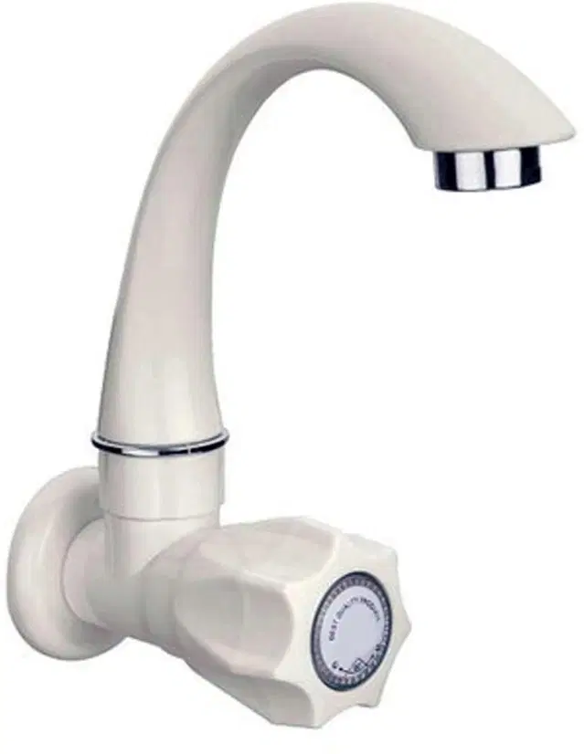 Plastic Swan Neck Tap with Foam Flow for Wash Basin, White
