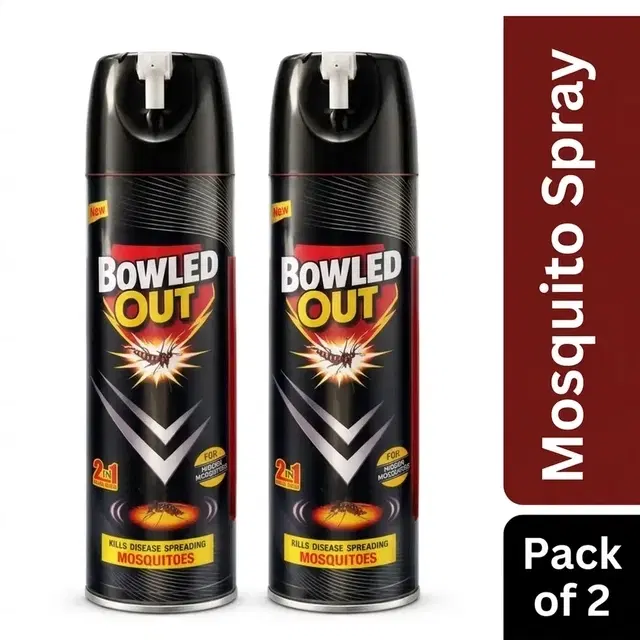 Bowled Out Mosquito Killer Spray 2X200 ml (Pack of 2)