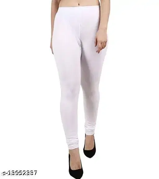 Lycra Ankle Length Leggings for Womens/Girls/Ladies, Off White (XL)