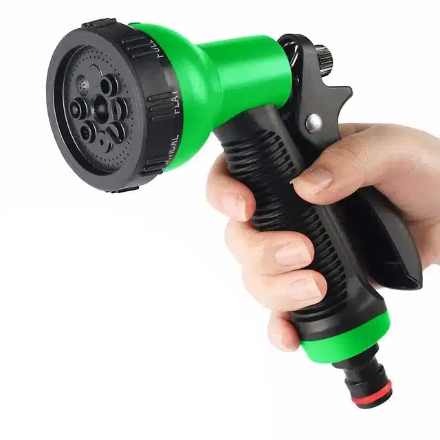 Plastic Garden Hose Nozzle Water Spray Gun, Green