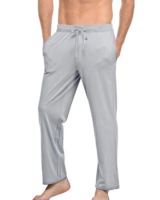 Polyester Regular Fit Track Pants for Men, Grey (XL)