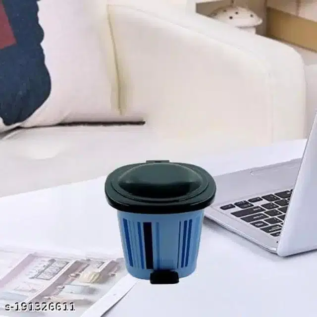 Dustbin with Lid for Home, Blue, 1 L