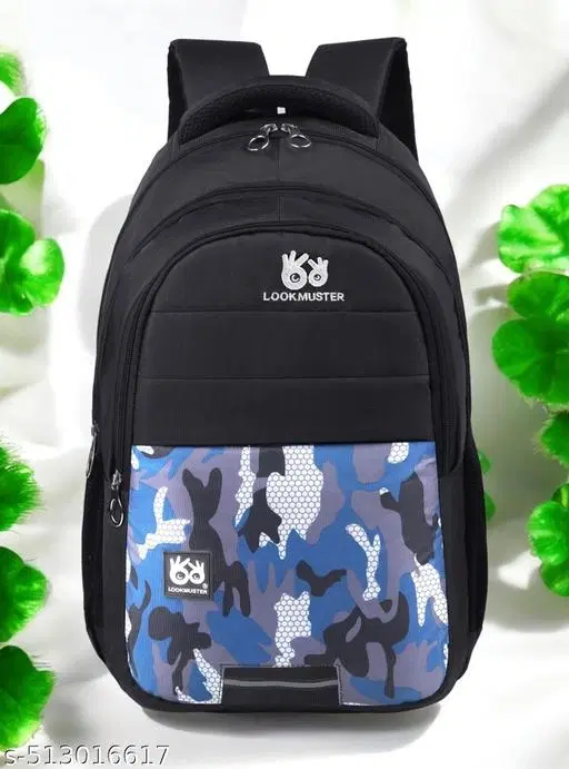 Polyester Backpack for Men & Women, Black