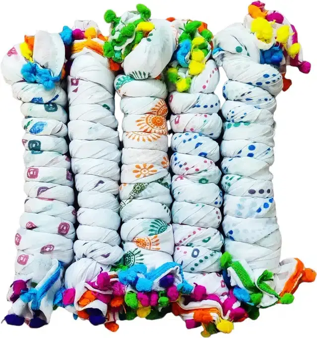 Cotton Blend Solid Dupatta for Women, Pack of 5 (Multicolor, 2 m)