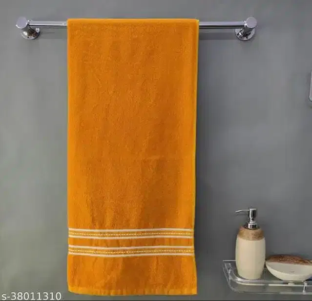 Cotton Bath Towels, Yellow, 27x54 inches
