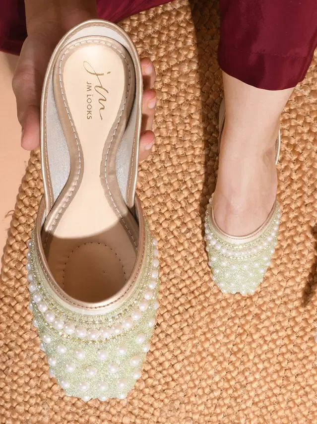 JM Looks Stylish Heels for Women (Pista, 3)