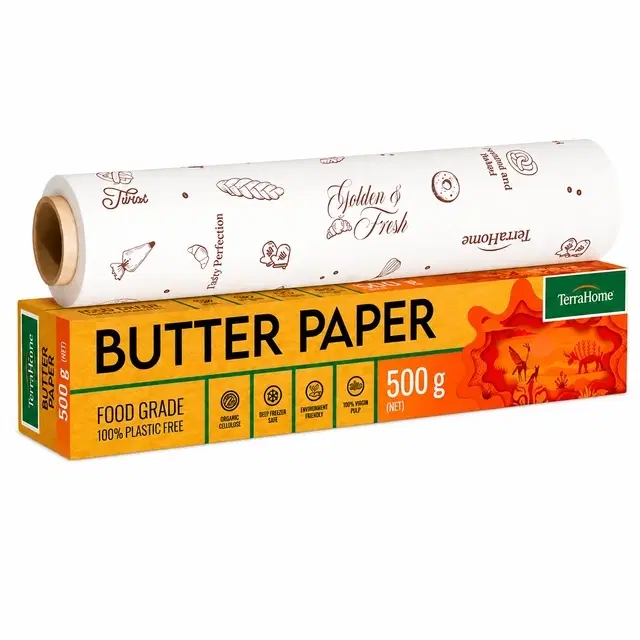 TerraHome OGR Butter Paper 500g Net Wt [With in-built Cutter]