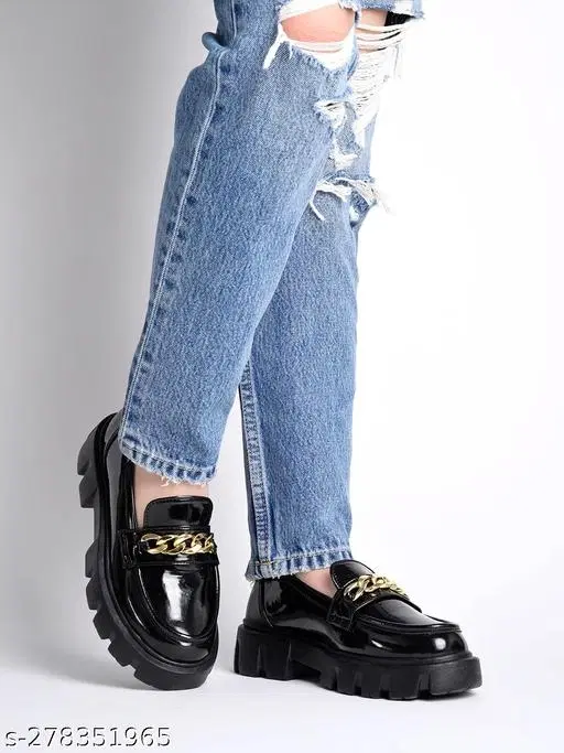 Shoetopia Sneakers for Women (Black, IND-4)