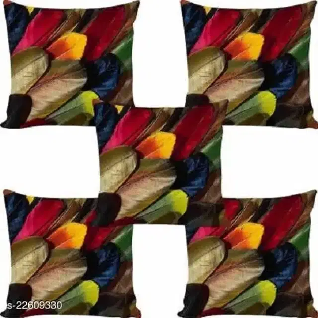 Cushion Cover for Home, Multicolor, 16x16 inches, Pack of 5