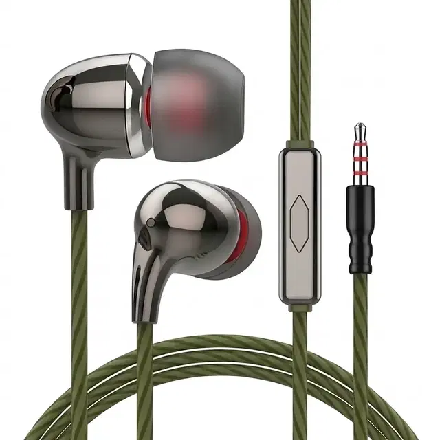 Tecsox Bassbuds 71 Wired Earphones with Mic [Chrome Grey]