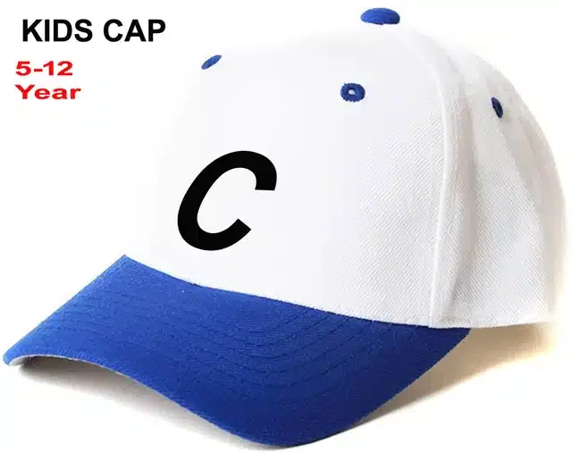 Baseball Cotton Cap for Kids (White, 5-12 Years)