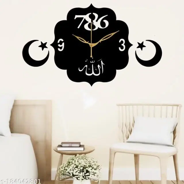 Wooden Wall Clock, Black