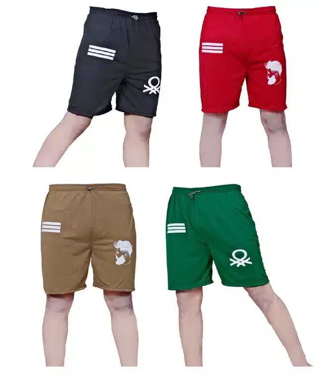 Printed Shorts for Boys, Pack of 4 (Multicolor, 2-3 Years)
