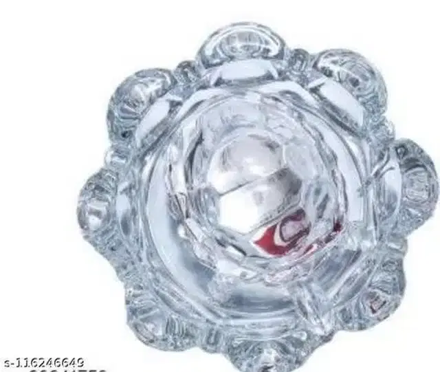Crystal Turtle with Plate, Transparent, Set of 1