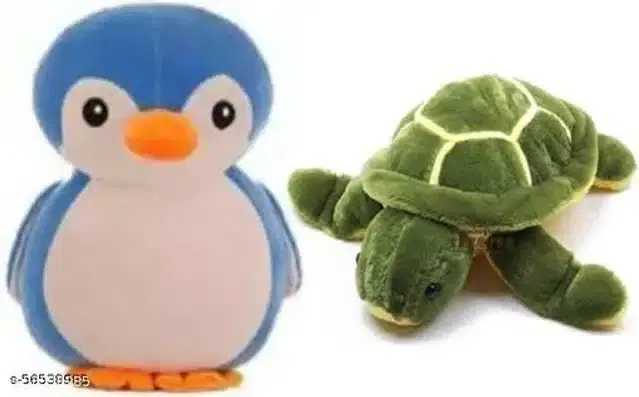 Stuffed Toys for Kids, Green & Blue, Set of 2