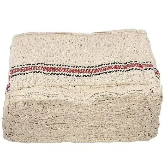 Cotton Floor Cleaning Cloths, Beige, Pack of 6, 24x28 inches