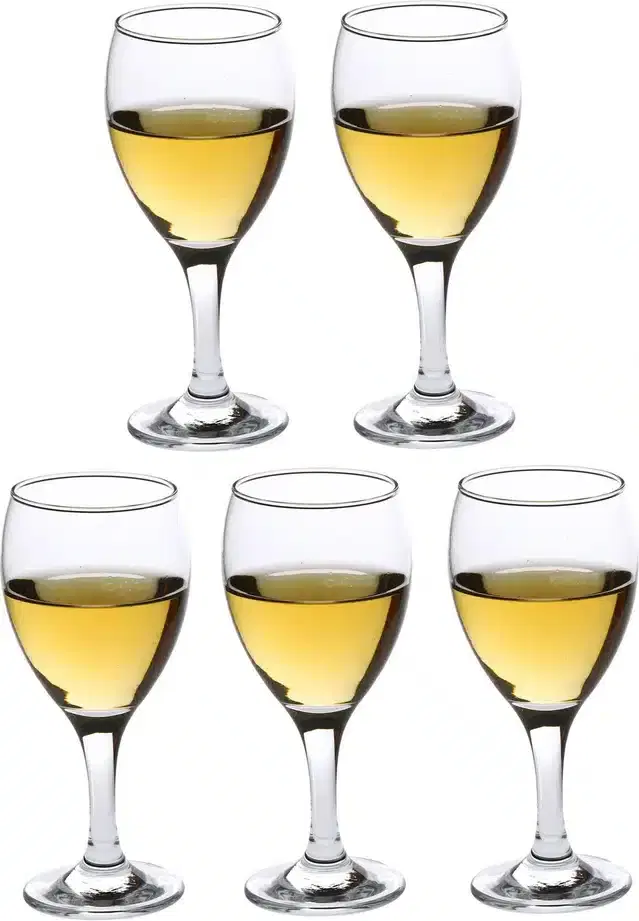 Liquor cum Cocktail Glasses, Transparent, 250 ml, Pack of 5
