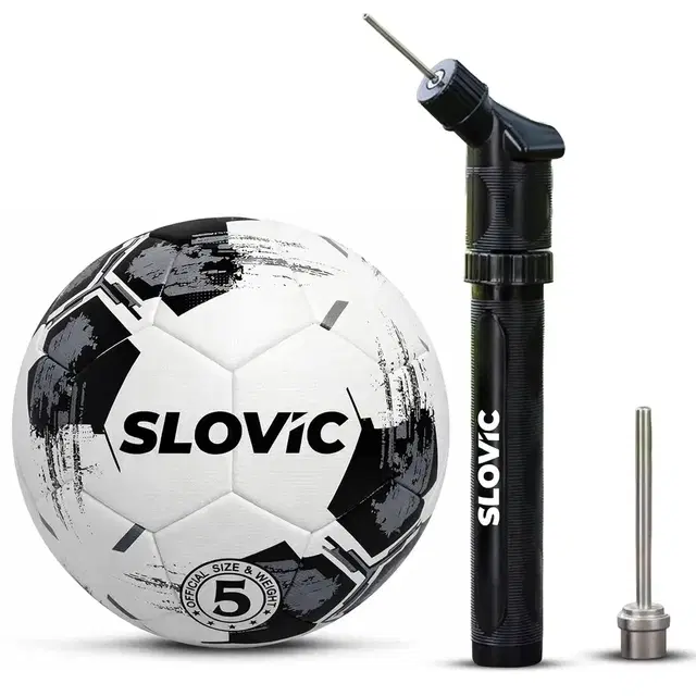 Slovic Glossy Football With Ball Pump Combo
