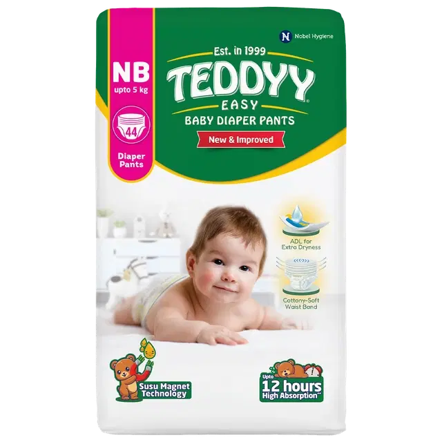 Teddyy Easy Baby Diaper Pants (44 Pieces) (New Born)