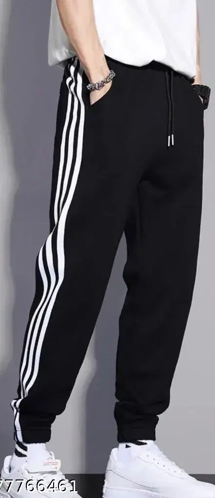 Cotton Blend Trackpants for Boys (Black, 4-5 Years)