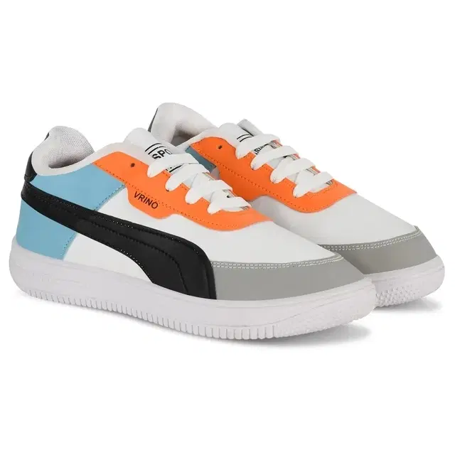 Sport Shoes for Men, White & Sky Blue (6)