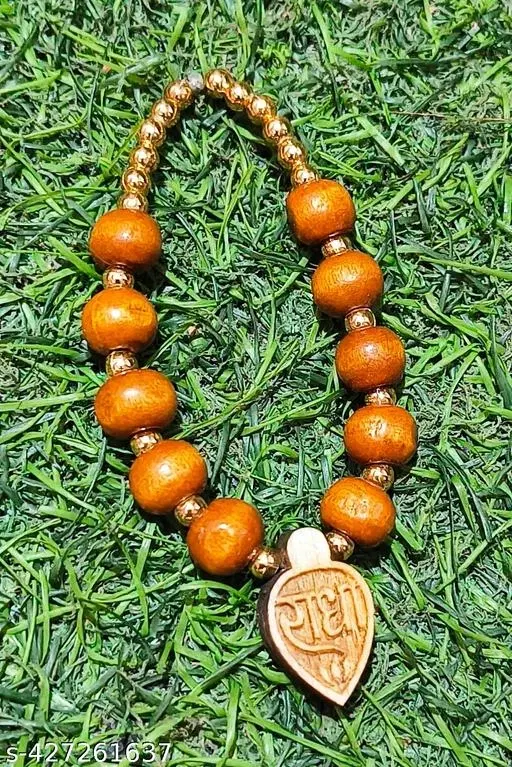 Chandan Mala with Locket for Men (Orange, Pack of 1)