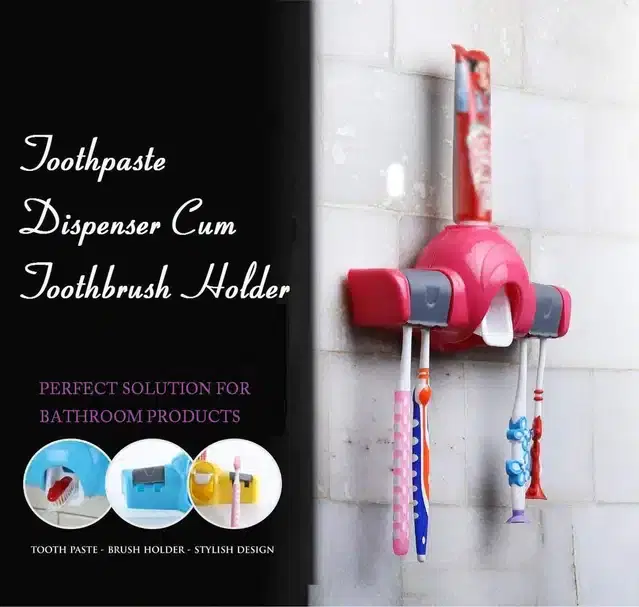Automatic Push Toothpaste Dispenser, Silver