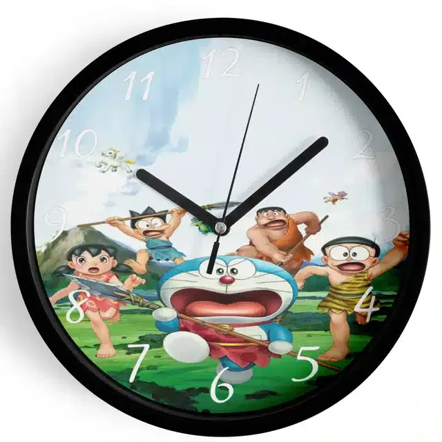 Doraemon Analog Wall Clock, Multicolor, 7 Inches