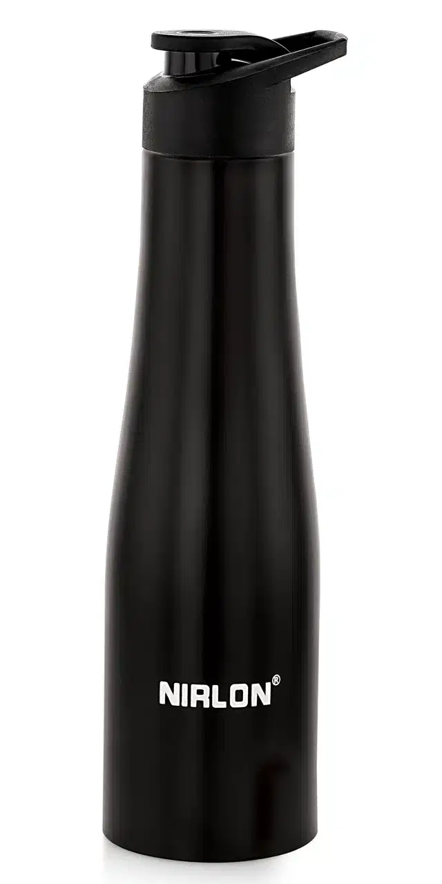 Stainless Steel Insulated Single Wall Water Bottle, Black, 1000 ml