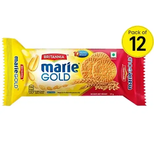 Britannia Marie Gold Biscuits 12X73.8 g (Pack of 12)