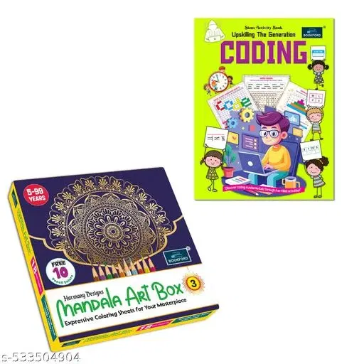 Harmony Mandala Boxx Part 3 + STEM Activity Book: CODING – Combine creativity and coding in one exciting set that builds focus, fun, and future-ready skills.