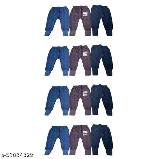 Woolen Thermal Bottomwear for Kids, Pack of 12 (Multicolor, 18-24 Months)