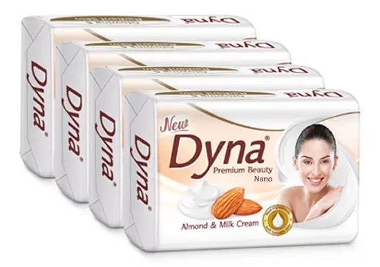 Dyna Milk Cream & Almond Oil Soap 4X41 g (Pack of 4)