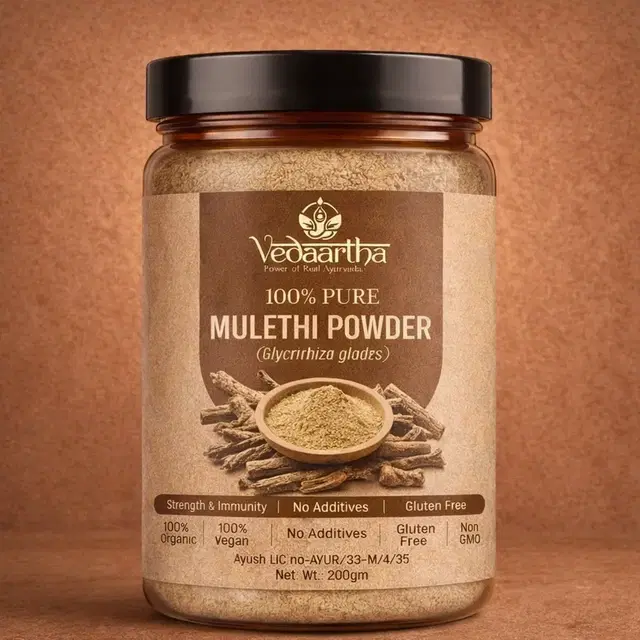 Vedaartha 100% Natural Pure Mulethi Powder, 200 g