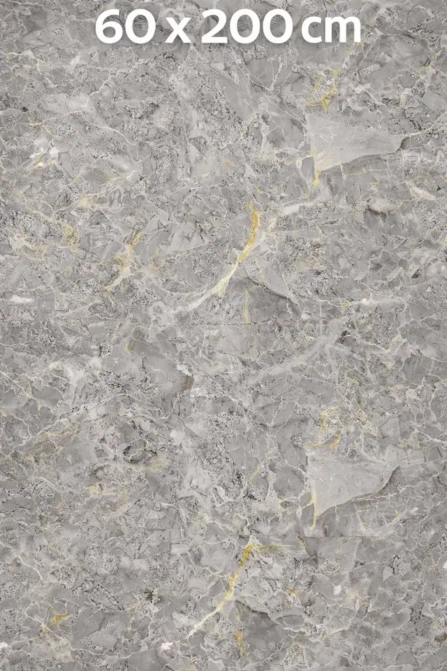 Golden Grey Luxury High Glossy  WaterProof , Stain Resistance Wallpaper (60*200 cm)