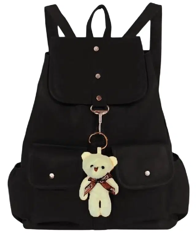 PU Backpack for Women (Black)