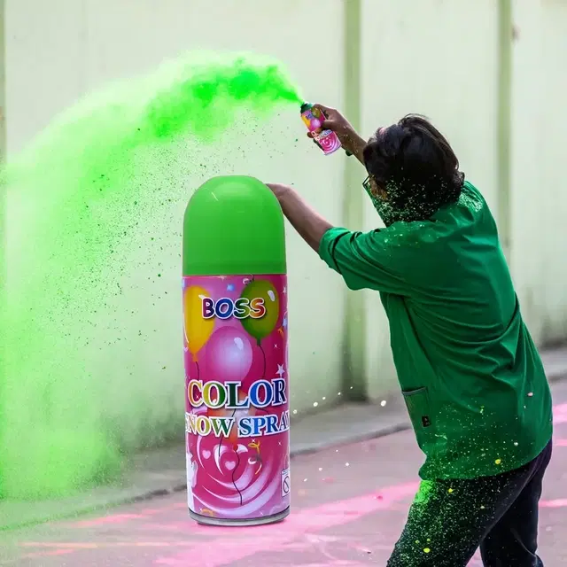 Boss Color Snow Spray 250 ml Green, Pack of 1