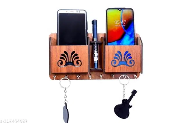 Wooden Key Holder, Brown