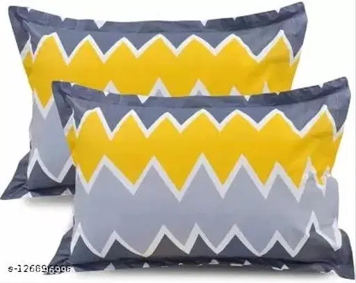 Cotton Pillow Covers, Multicolor, (17x27 inches), Pack of 2