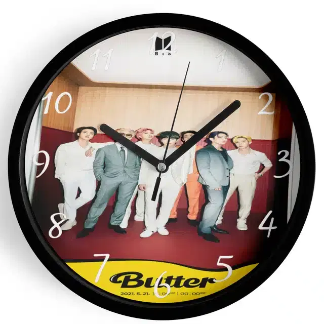 HD Printed Plastic Wall Clock, Multicolor, 10x10 Inches